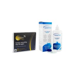 Lenjoy Monthly Day & Night (3 linser) + Vantio Multi-Purpose 360 ml med linsetui