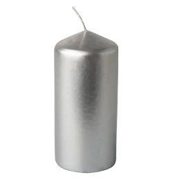 Blockljus Ø 60 mm · 130 mm silver 12-pack 30-timmars