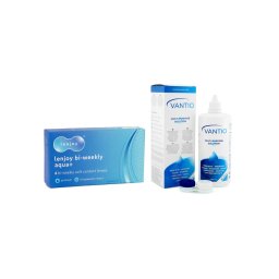 Lenjoy Bi-weekly Aqua+ (6 linser) + Vantio Multi-Purpose 360 ml med linsetui