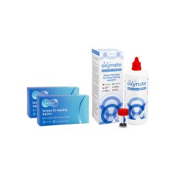 Lenjoy Bi-weekly Aqua+ (12 linser) + Oxynate Peroxide 380 ml med linsetui