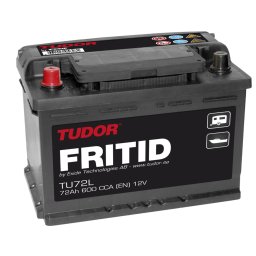 Startbatteri Tudor Fritid TU72l 72Ah CCA (EN) 12V för husvagn och båt