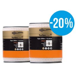 Duopack Turboline Band 12,5mm Vitt 2x200m