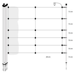 Vildsvinsnät, Enkel Spets, 75cm, 50m