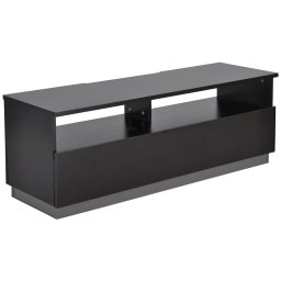 Decibel Mediabänk 125 SVART med Sockel, Glasfront, Låda. Fri Frakt!