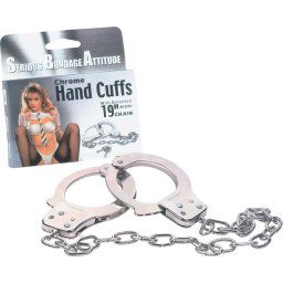 MisterB Chrome Handcuffs Metal handcuffs w. key