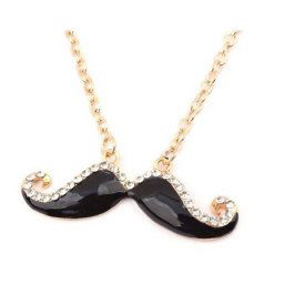Retro prívesok - Mustache Gold