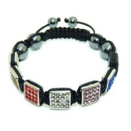 Shamballa náramok Square Color