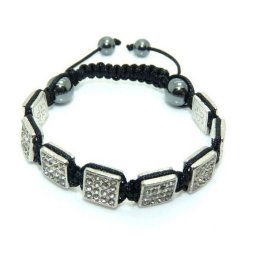 Shamballa náramok Square Silver