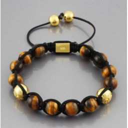 Luxusný Shamballa náramok Dark Brown 2 Gold