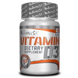 BioTech USA - Vitamin D3 60tbl - prispieva k udržaniu zdravých kosti a zubov