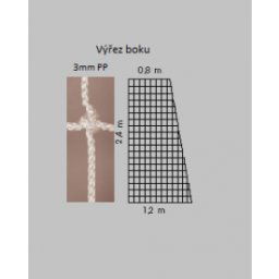 Sieť na českú hádzanú PP 3 mm - biela (Sieť na českú hádzanú PP 3 mm - biela)