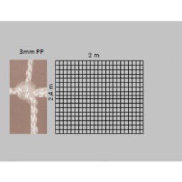Záclonka na českú hádzanú PP 3 mm - biela (Záclonka na českú hádzanú PP 3 mm - biela)