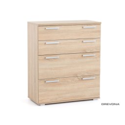 Drevona Komoda 4-zásuvková, 87cm, viac farieb, REA OTTAWA UP 2