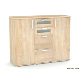 Drevona, Komoda kombinovaná, 130cm, viac farieb, REA OTTAWA UP 3