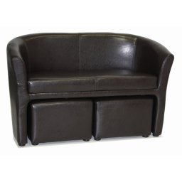 Drevona, dvojkreslo, AVA HOLGER II, čierna