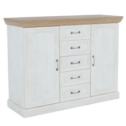 Kondela Komoda, 127cm, sosna nordická, dub divoký, ROYAL K2D