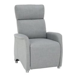 Kondela Kreslo, polohovateľné, relaxačné, sivá látka, FOREST