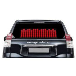 Auto Led Ekvalizér - Červený 42 x 11 cm