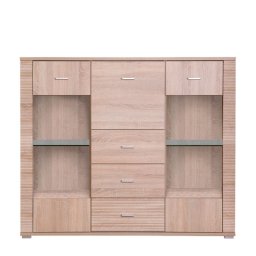 Kondela Komoda, 140cm, kombinovaná, dub sonoma, GRAND typ 8