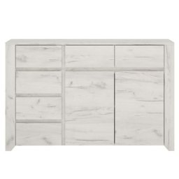 Kondela Komoda, 119cm, kombinovaná, biela, craft, ANGEL typ 42, 2D6S