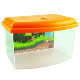 COBBYS PET Akvárium plastové 2 s krytom a pozadím 28x20x17,5cm 5,5l