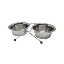 LES FILOUS Nerezové misky v stojane 2x1,9l 21cm