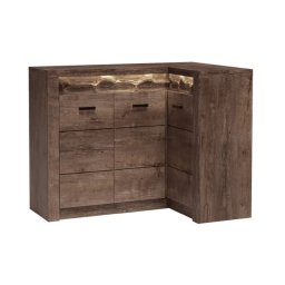 Kondela Rohová komoda, 131cm, jaseň tmavý, INFINITY 15