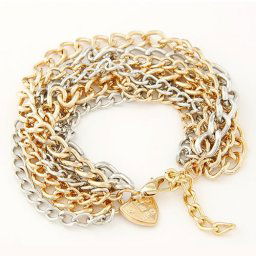 Náramok Chains - zlatý