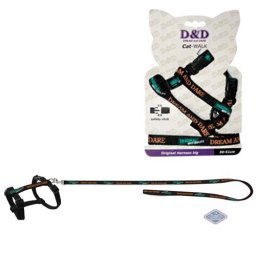 EBI D&D Cat-Walk 18-28cm/100cm S Original Harness black postroj s vodidlom