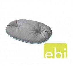 EBI D&D Ovelly perla bed 90x65x9cm, Dark-grey with Mint-piping