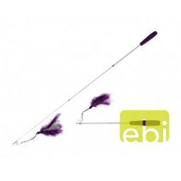 EBI CAT FISHING ROD TELESCOPE 35-95cm, PURPLE-WHITE FEATHER