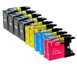 (10pack) BROTHER LC1280 XL VALBP multipack - kompatibilné náplne do tlačiarne Brother