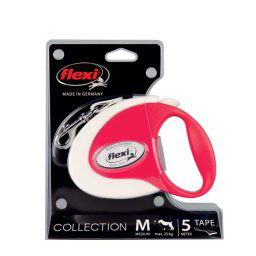 flexi Collection popruh M 5m/25kg biele-červené