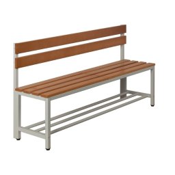 Šatňová lavica dĺžka 150 cm s roštom a operadlom (Šatňová lavica dĺžka 150 cm s roštom a operadlom)