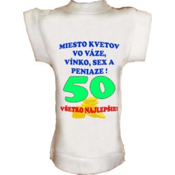 Tričko na fľašu Miesto kvetov 50