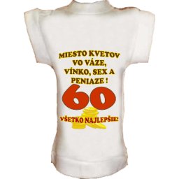 Tričko na fľašu Miesto kvetov 60