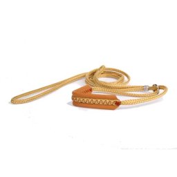 COBBYS PET Vodítko predvádzacie nylon,krk kožený, guľaté 6mm/120cm