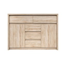 Kondela Komoda, 127cm, kombinovaná, dub sonoma, NORTY 2D5S
