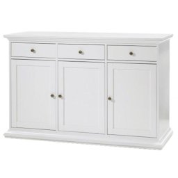 Kondela Komoda, 144cm, kombinovaná, biela, PARIS 3Z3D