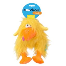 EBI COOCKOO DOG TOY FUZZL LONG HAIR PLUSH, 25X14CM, YELLOW