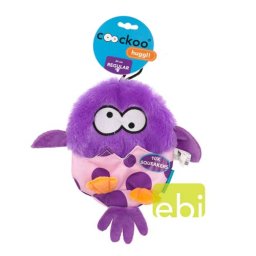 EBI COOCKOO DOG TOY HUGGL 24X18CM , 8 SQUEAKERS PURPLE