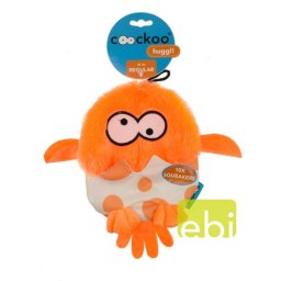 EBI COOCKOO DOG TOY HUGGL 24X18CM , 8 SQUEAKERS ORANGE