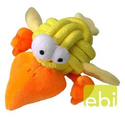 EBI COOCKOO DOG TOY BOBBLE REGULAR, 8CM, KNOT-PLUSH, YELLOW