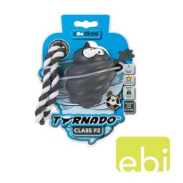 EBI COOCKOO TORNADO F2 s lankom, hračka pre psov 7-16KG, šedá, 70x57x57mm/80% guma