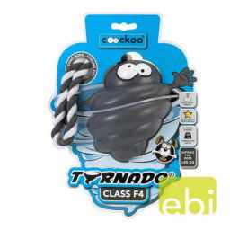 EBI COOCKOO TORNADO F4 s lankom, hračka pre psov väčších ako 27KG, šedá, 130x105x105mm/80% guma