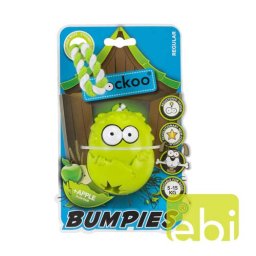 EBI COOCKOO BUMPIES REGULAR s lankom, jablková chuť, hračka pre psov 7-16KG žlozelená, 85x68x58mm
