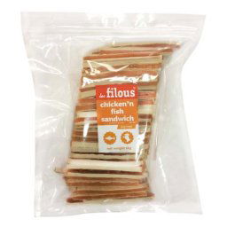 LES FILOUS Chicken and Fish Sandwich 1kg sušené kuracie mäso s rybou