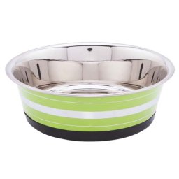 LES FILOUS Heavy Striped Bowls w/ Removable Rubber Ring, 1,20L, 17,5cm