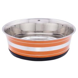 LES FILOUS Heavy Striped Bowls w/ Removable Rubber Ring, 1,90L, 21cm