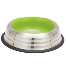 LES FILOUS Striped bowl w/ Removable Rubber Ring & Color Inside, 1L, 24,5cm